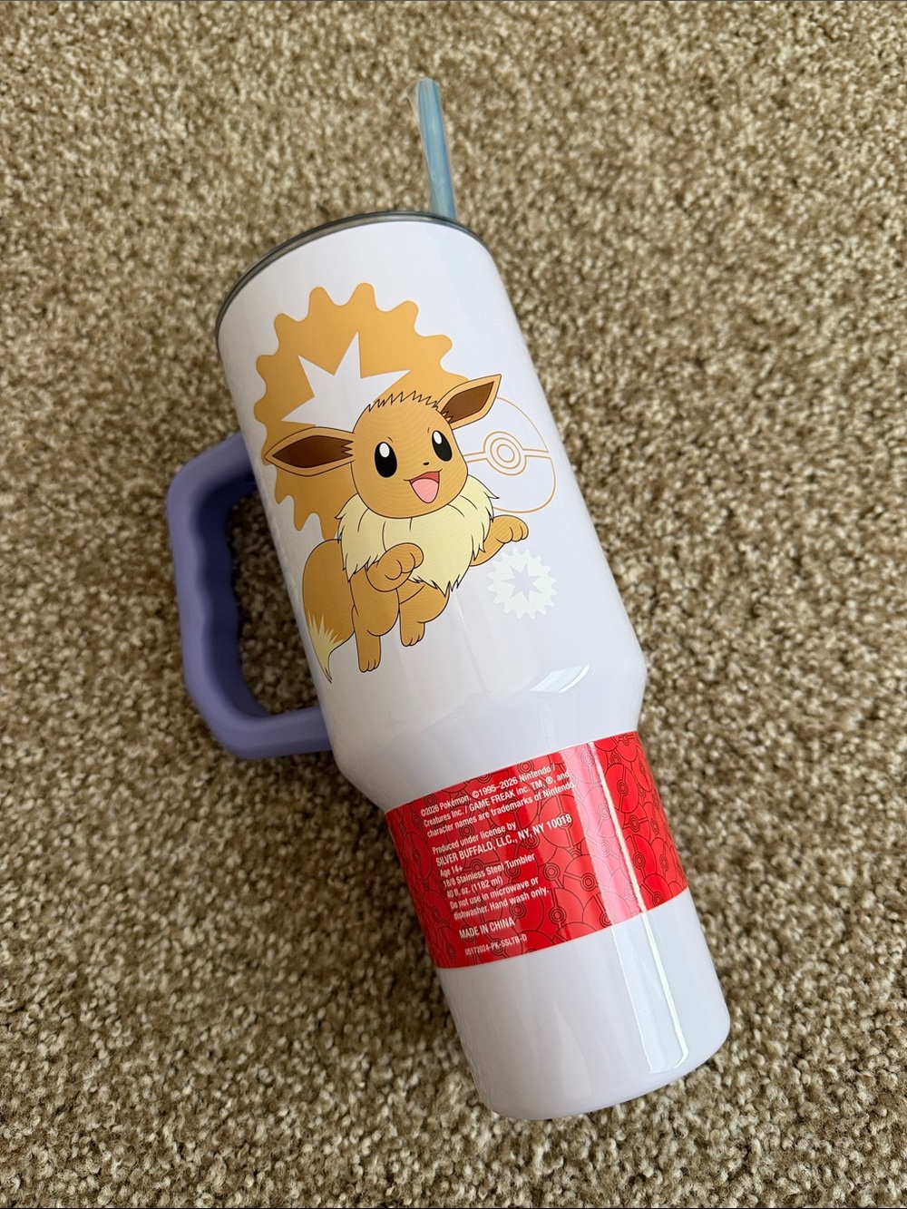 Pokemon Stainless Steel Tumbler 40oz - Eevee - Picture 2 of 7